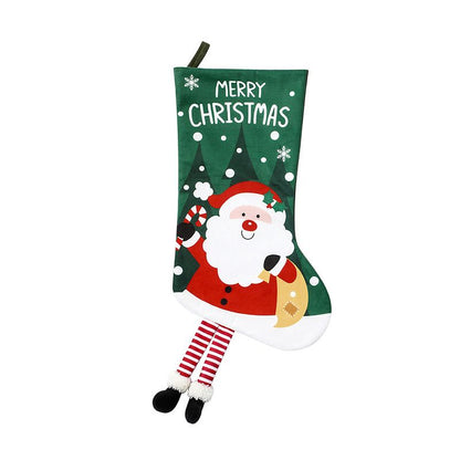 Knitted Christmas Tree Skirt & Santa Stocking Combo Set Festive Holiday Home Decor Reusable Xmas Decoration Fireplace Tree Base Cover Gift Ready Seasonal Ornament