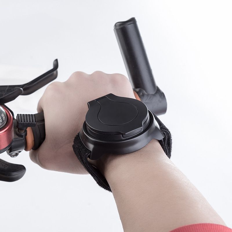 Bicycle Wrist Rearview Mirror 360 Rotatable - Adjustable Wrist Mounted Convex Cycling Mirror, 360 degree Rotation, Arm Strap Handlebar Mount, Cycling Safety for Urban Commuting and Travel Use
