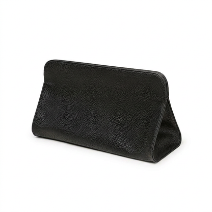 Black Hair Dryer Storage Bag - Faux Leather Travel Organizer with Magnetic Closure, Waterproof Heat Resistant Pouch for Straighteners Curling Irons and Styling Tools