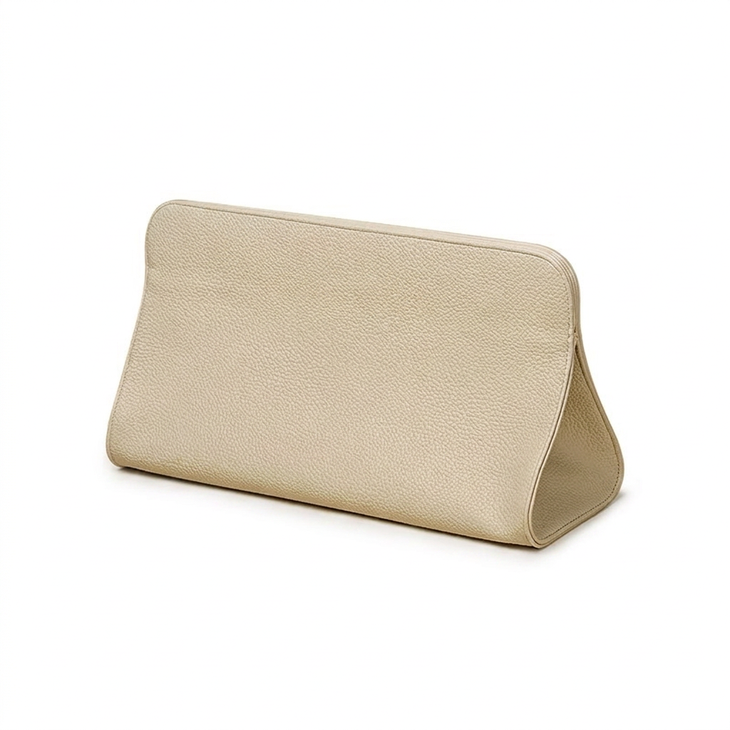 Beige Hair Dryer Storage Bag - Faux Leather Travel Organizer with Magnetic Closure, Waterproof Heat Resistant Pouch for Straighteners Curling Irons and Styling Tools