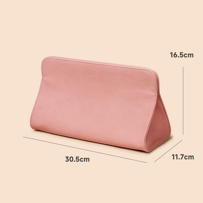 Pink Hair Dryer Storage Bag - Faux Leather Travel Organizer with Magnetic Closure, Waterproof Heat Resistant Pouch for Straighteners Curling Irons and Styling Tools