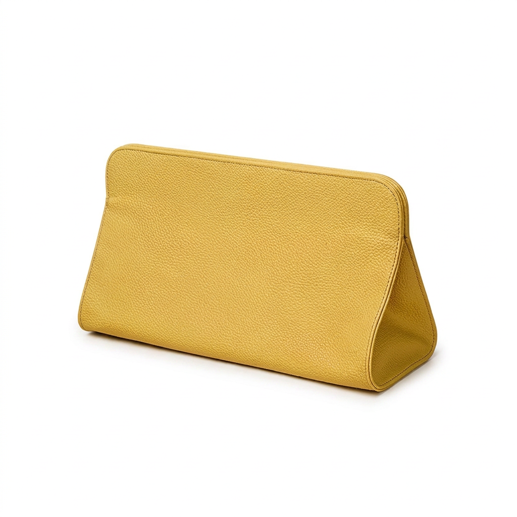 Yellow Hair Dryer Storage Bag - Faux Leather Travel Organizer with Magnetic Closure, Waterproof Heat Resistant Pouch for Straighteners Curling Irons and Styling Tools