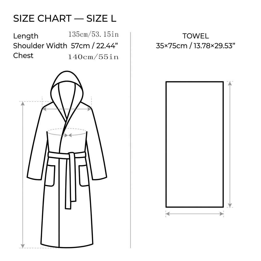 Women's Coral Fleece Hooded Bathrobe (L size) Set with 2 Pineapple Grid Towels - Ultra Soft Absorbent Loungewear for Home Spa and Post Shower Comfort