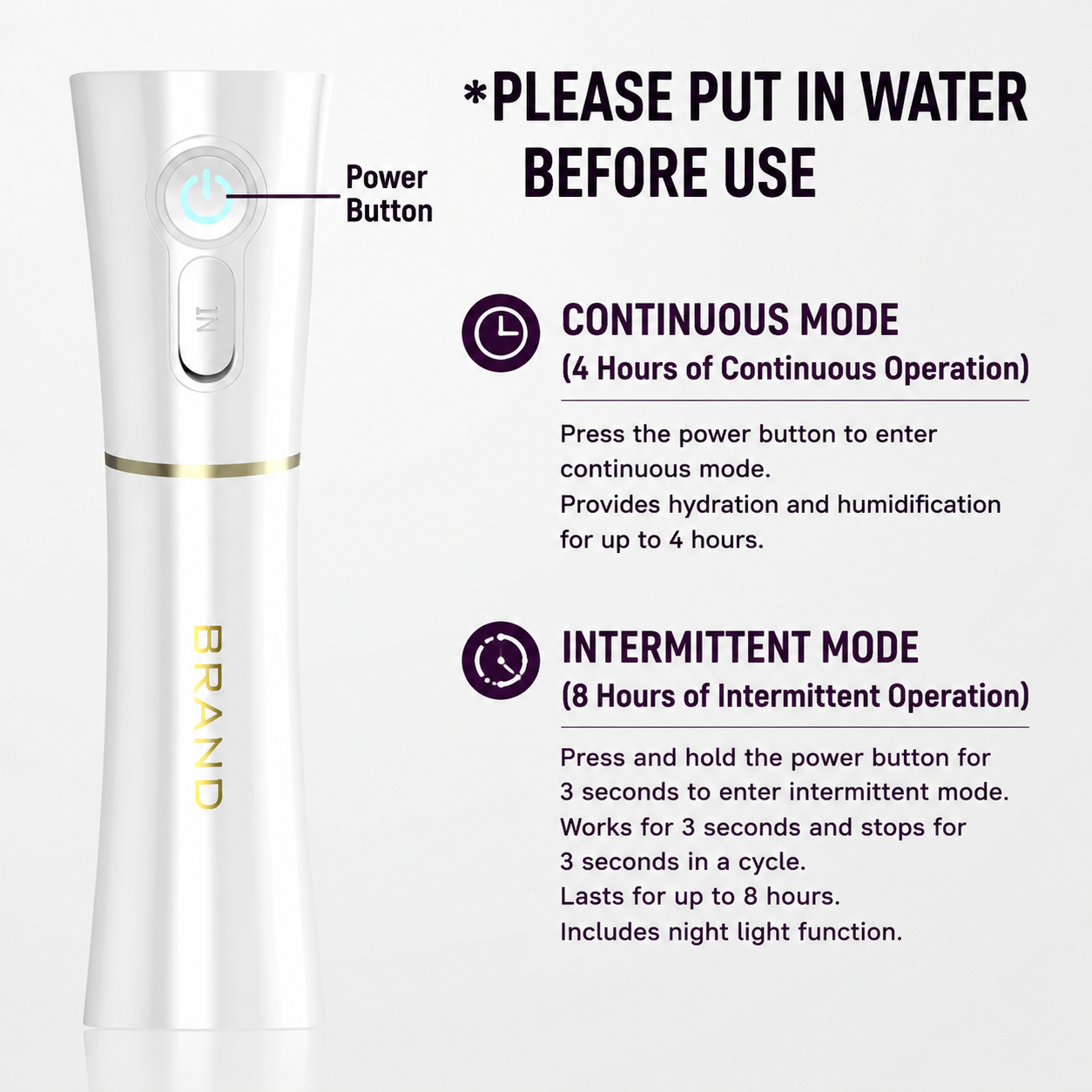 Red 2 in 1 Portable Facial Mist Humidifier Nano Mist Sprayer Hydration Device USB Rechargeable Skin Moisturising Sprayer for Home Office Travel Beauty Skincare