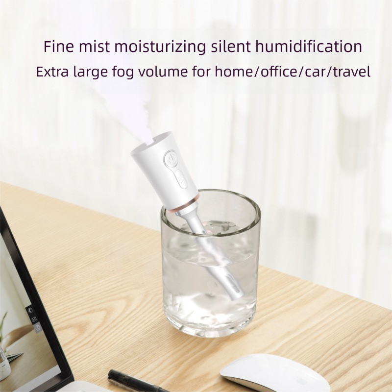 Red 2 in 1 Portable Facial Mist Humidifier Nano Mist Sprayer Hydration Device USB Rechargeable Skin Moisturising Sprayer for Home Office Travel Beauty Skincare
