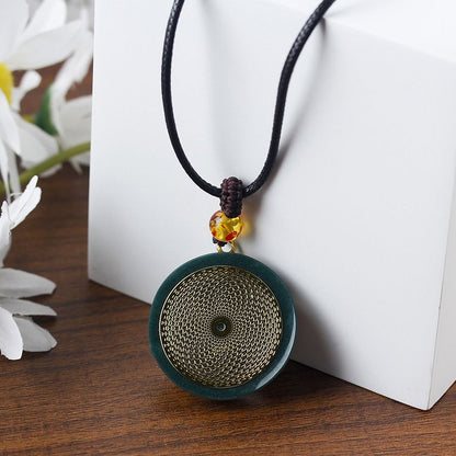 Orgone Energy Pendant Necklace Handmade Crystal Resin Necklace Adjustable Cord Spiritual Jewelry Gift for Men Women