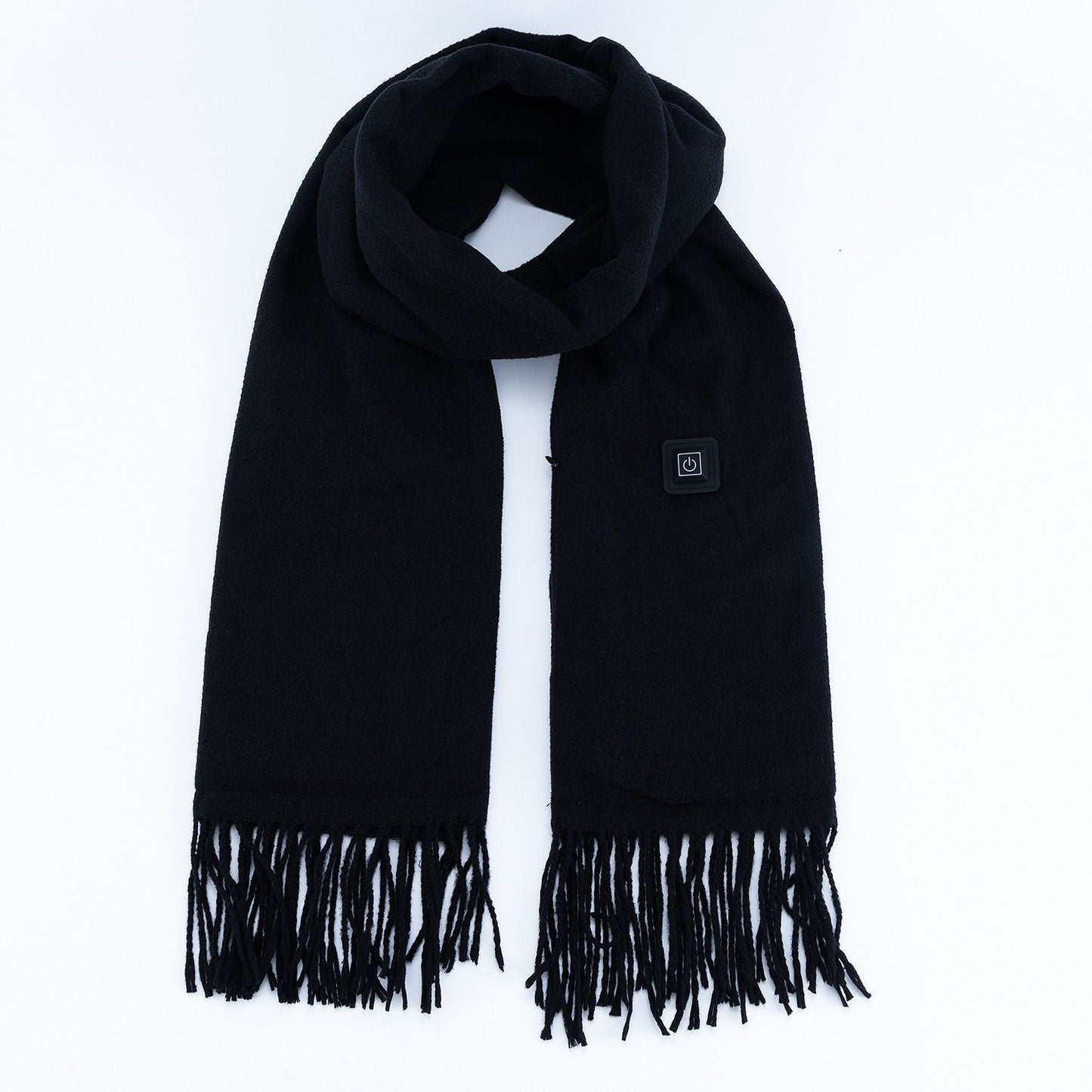 Black USB Heated Scarf Electric Heating Winter Scarf Smart Temperature Control Warm Thermal Neck Warmer USB Powered Heated Scarf for Women Men