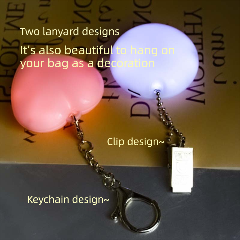 Heart Touch Sensor LED Keychain Light + Green Mini Can Humidifier Aromatherapy Diffuser Set Portable USB Mist Night Light Keyring Decoration Gift