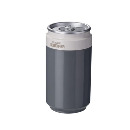 Dark Gray USB Rechargeable Humidifier Aroma Diffuser Mini Can Mist Maker Portable Car Home Desktop Air Moisturizer with LED Light