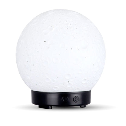 Moon Light Humidifier Aroma Diffuser (Black base) with LED Night Light, USB Desktop Essential Oil Diffuser Cool Mist Maker for Bedroom Office Home Relaxation