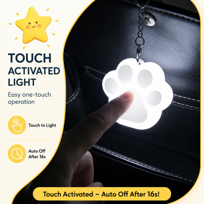 White Touch Activated Star Keychain Light - Cute Portable LED Night Light Rechargeable Bag Charm Lamp Star Shape Decorative Gift for Girls Bedroom Travel Use