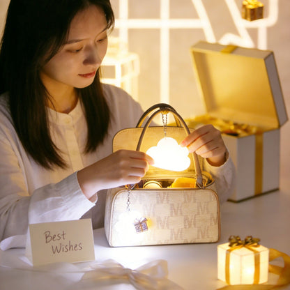 Touch Activated Cloud Keychain Light - Cute Portable LED Night Light Rechargeable Bag Charm Lamp Cloud Shape Decorative Gift for Girls Bedroom Travel Use