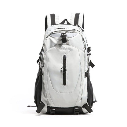 Gray Hiking Backpack with 5 Carabiners Included â€“ Lightweight Waterproof Outdoor Daypack for Men and Women, Breathable Cycling Hiking Trekking Camping Travel Backpack