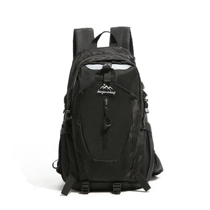 Black Hiking Backpack with 5 Carabiners Included â€“ Lightweight Waterproof Outdoor Daypack for Men and Women, Breathable Cycling Hiking Trekking Camping Travel Backpack