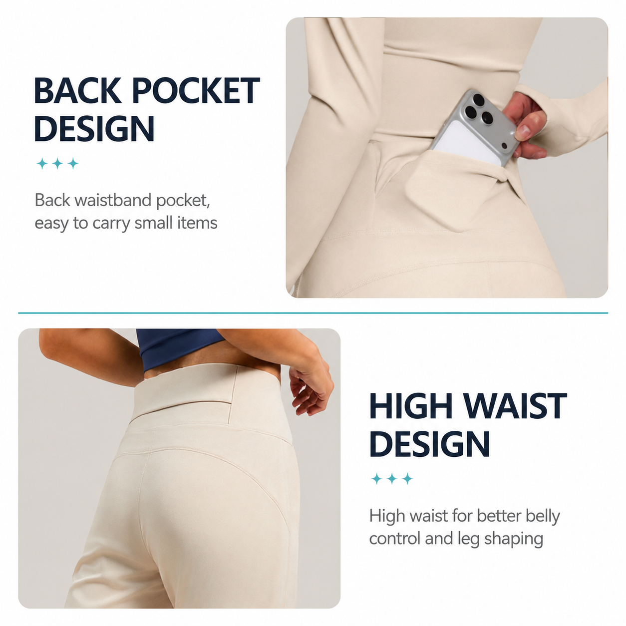Women's High Waisted Straight Leg Yoga Pants (L size)- White Loose Fit Activewear with Back Waist Pocket for Pilates, Yoga, Gym, Walking and Everyday Lounge Wear