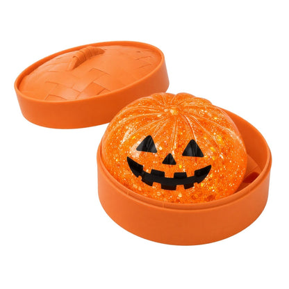 (Orange pumpkin buns) Halloween Slow-Rebound Soft Mini Bread Toy, 8.5cm, Stress-Relieving Squeeze Toy, Soft Food-Shaped Sensory Decompression Toy, with Storage Basket, Suitable for Teenagers and Adults, Party Gift