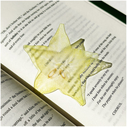 2PCS Cute Star fruit Acrylic Bookmarks Fruit Transparent Reading Bookmarks Aesthetic Page Markers for Book Lovers Students Teachers Reading Gifts