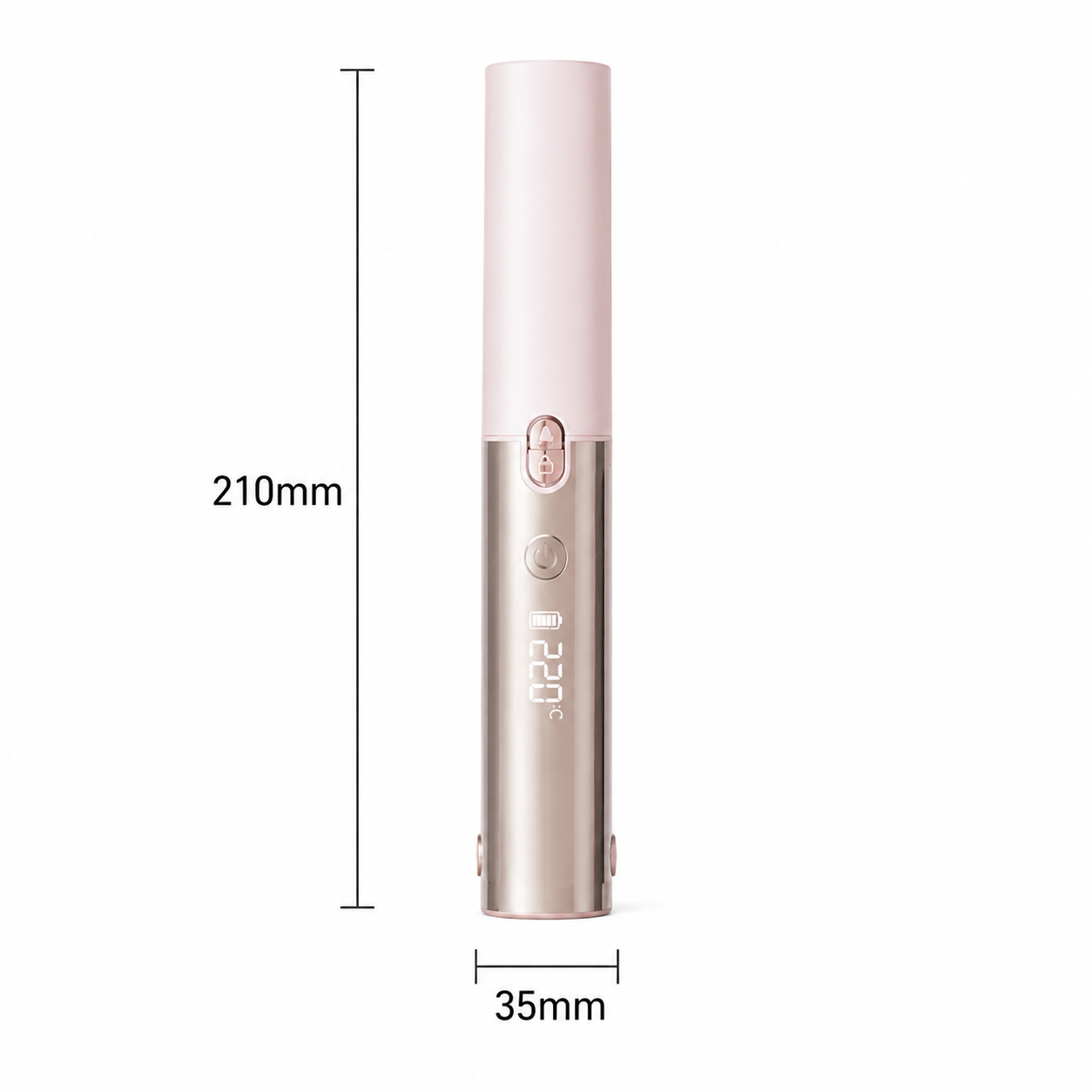 Pink Portable Cordless Hair Straightener Brush Rechargeable Mini Hair Styling Comb, USB-C Fast Charging, 4 Temperature Settings 140-220Â°C, Anti-Scald Design, Travel Hair Straightener for Home & On-the-Go Styling