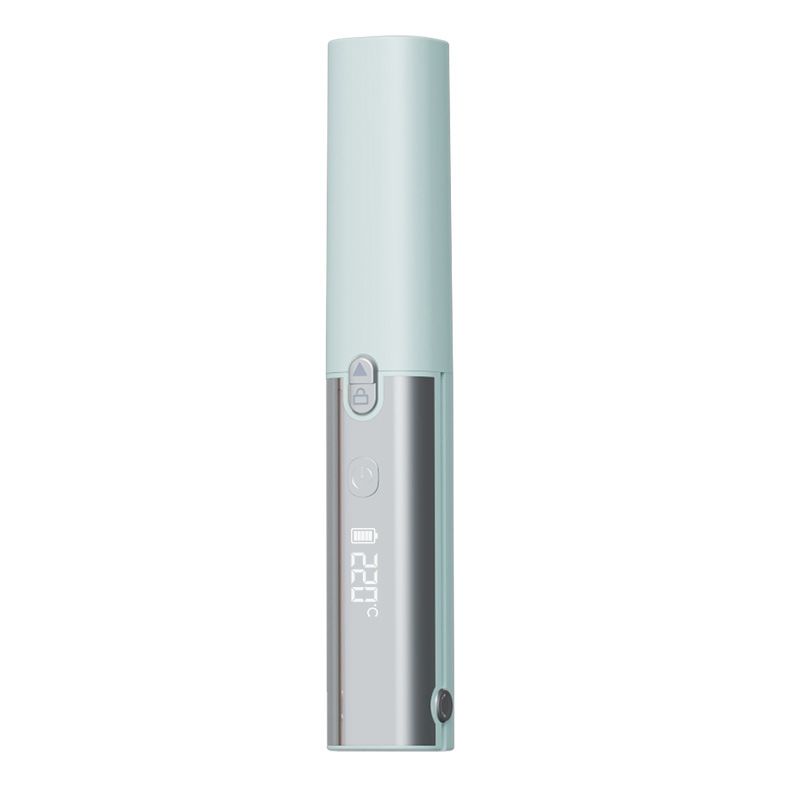 Blue Portable Cordless Hair Straightener Brush Rechargeable Mini Hair Styling Comb, USB-C Fast Charging, 4 Temperature Settings 140-220Â°C, Anti-Scald Design, Travel Hair Straightener for Home & On-the-Go Styling