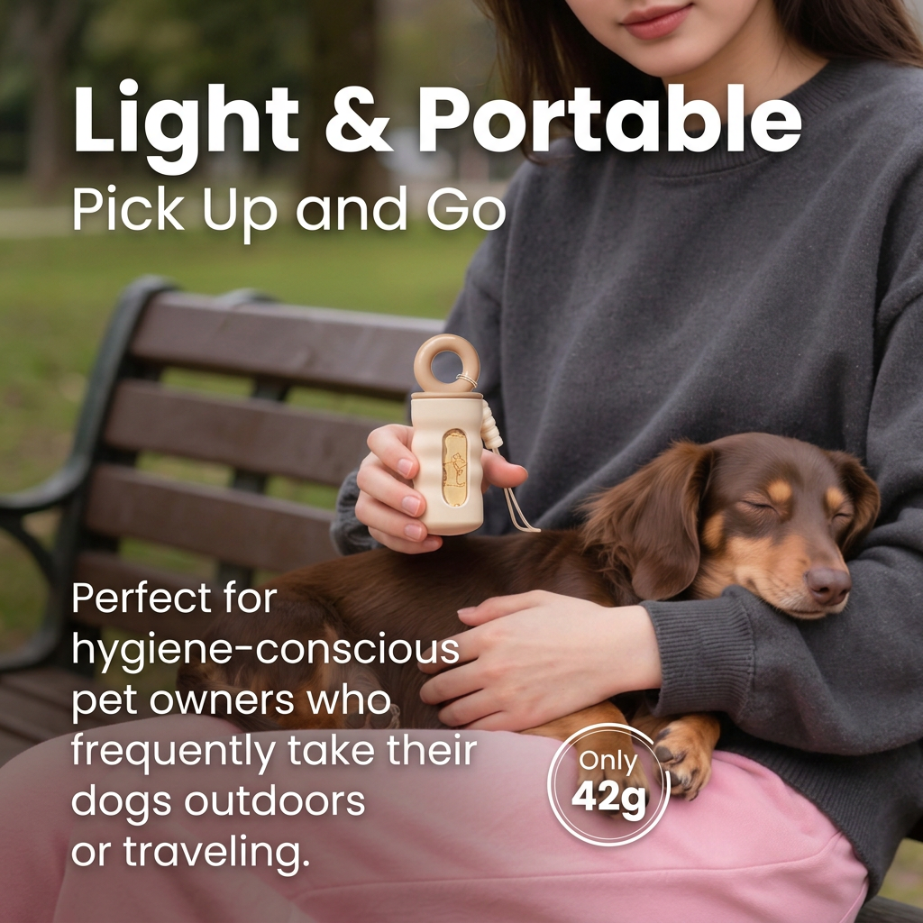 Blue Pet Poop Bag Dispenser with 4 Waste Bag Rolls Portable Dog Waste Bag Holder Clip-On Leash Dispenser Twist Lock Refillable Pet Waste Bag Carrier for Dog Walking Travel Outdoor Accessories