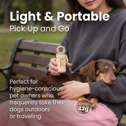 Blue Pet Poop Bag Dispenser with 4 Waste Bag Rolls Portable Dog Waste Bag Holder Clip-On Leash Dispenser Twist Lock Refillable Pet Waste Bag Carrier for Dog Walking Travel Outdoor Accessories