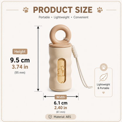 Purple Pet Poop Bag Dispenser with 4 Waste Bag Rolls Portable Dog Waste Bag Holder Clip-On Leash Dispenser Twist Lock Refillable Pet Waste Bag Carrier for Dog Walking Travel Outdoor Accessories