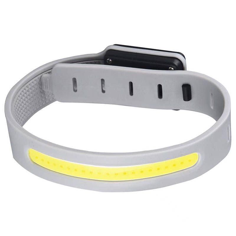 Blue Running Belt and 2 Pack LED Wrist Light Set Outdoor Sports Waist Bag with Water Bottle Holder Reflective Running Belt and Rechargeable Safety Wrist Lights for Night Running Hiking Cycling Fitness