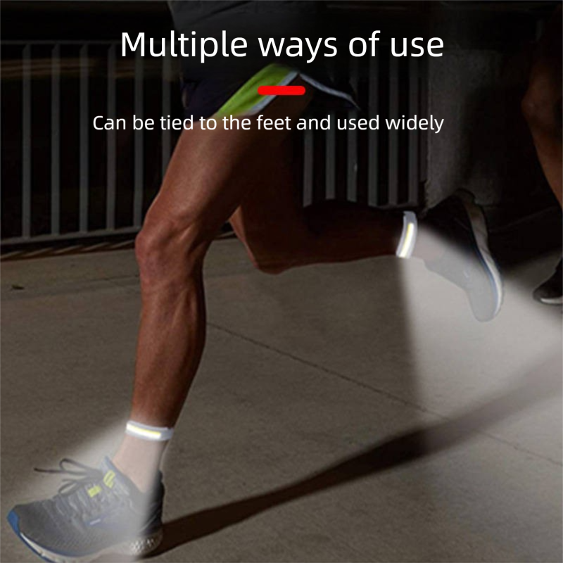 2 Pack Rechargeable Running Lights - USB-C Charging, 3 Lighting Modes, Adjustable Wrist, Ankle and Backpack Safety Lights for Night Running and Cycling