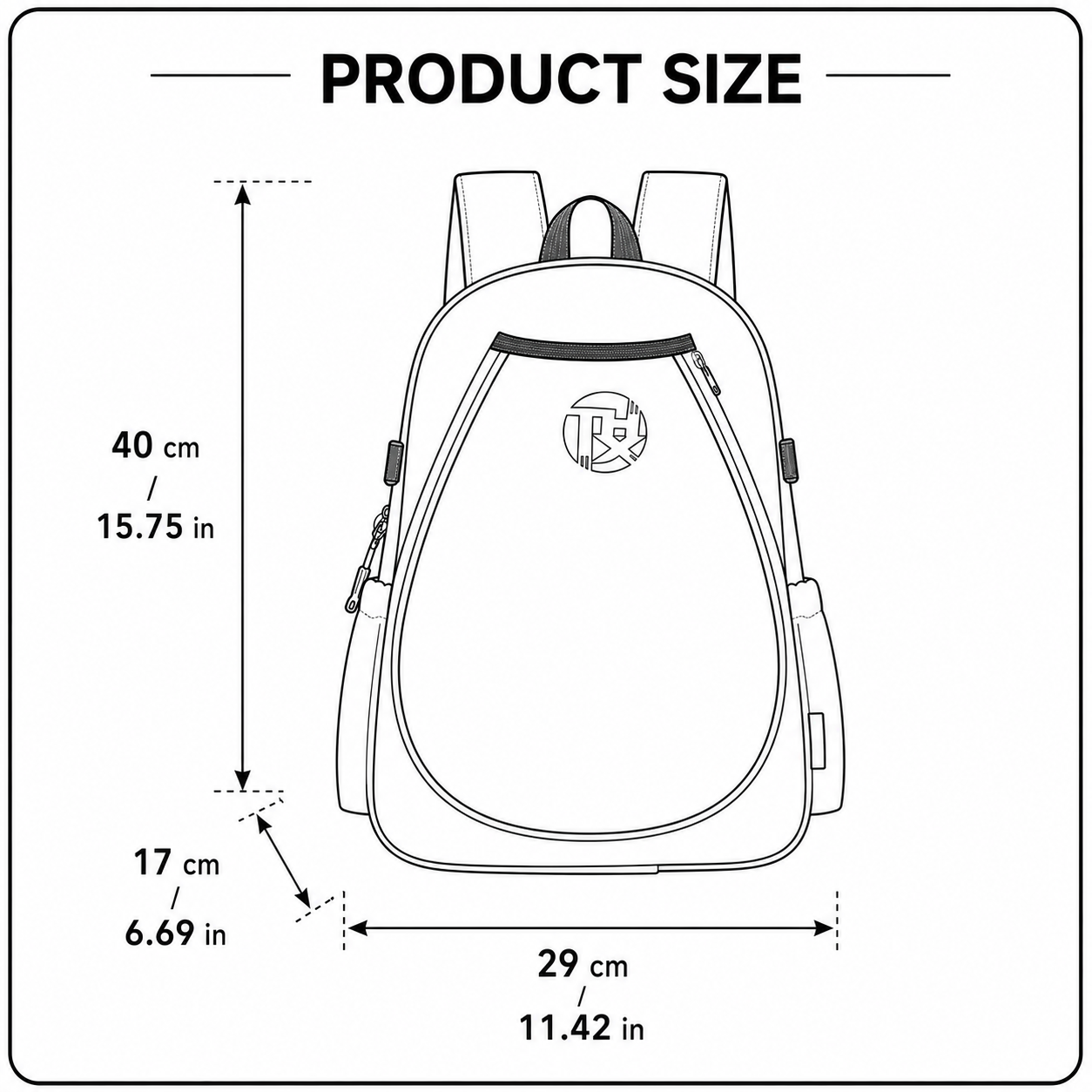 Khaki Sports Racket Backpack - Lightweight Casual Travel Bag with Separate Racket Compartment, Shoe Compartment, Bottle Pocket for Tennis, Badminton, Gym and Outdoor Use