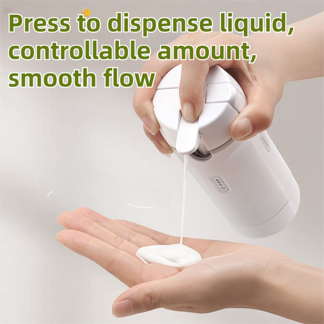 4-in-1 Green Compact Travel Cosmetic Dispenser Bottle - 4 x 30ml Refillable Pump Toiletries Containers, Lockable & Leakproof Design, Space-Saving & Free Labels for Shampoo Lotion Cream Perfume