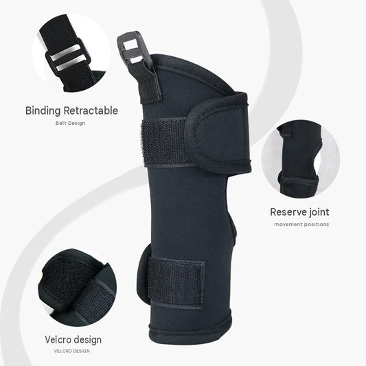 M Size Adjustable Dog Knee Brace set - Include front and hind legs Soft Neoprene Leg Support Sleeve with Elastic Straps, Anti-Lick Recovery Aid for Pets