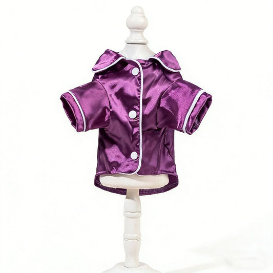 Purple Pet Pyjamas XS Size- Lightweight Acrylic Dog and Cat Sleepwear, Compact Indoor Loungewear for Small Pets, Spring and Summer Pet Clothing