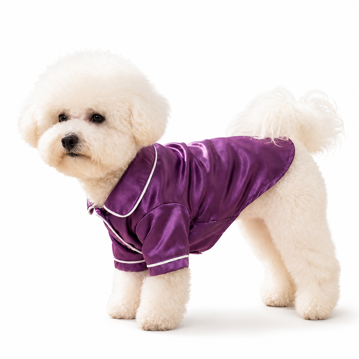 Purple Pet Pyjamas L Size- Lightweight Acrylic Dog and Cat Sleepwear, Compact Indoor Loungewear for Small Pets, Spring and Summer Pet Clothing