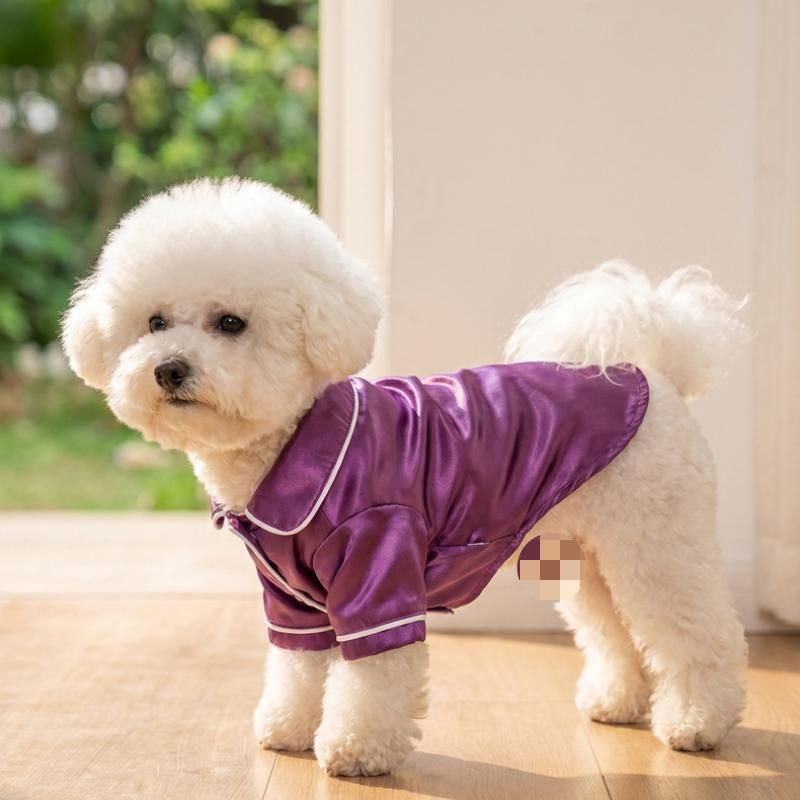 Purple Pet Pyjamas XL Size- Lightweight Acrylic Dog and Cat Sleepwear, Compact Indoor Loungewear for Small Pets, Spring and Summer Pet Clothing
