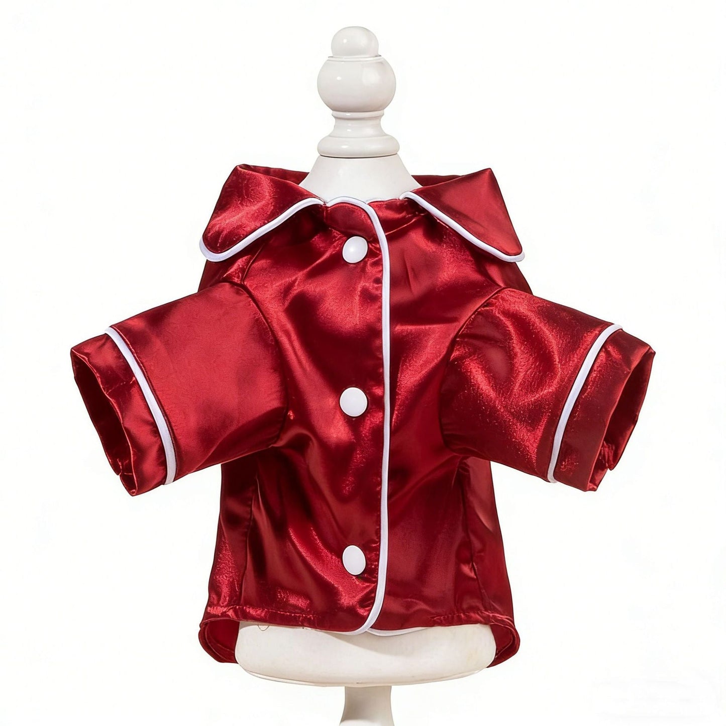 Red Pet Pyjamas L Size- Lightweight Acrylic Dog and Cat Sleepwear, Compact Indoor Loungewear for Small Pets, Spring and Summer Pet Clothing