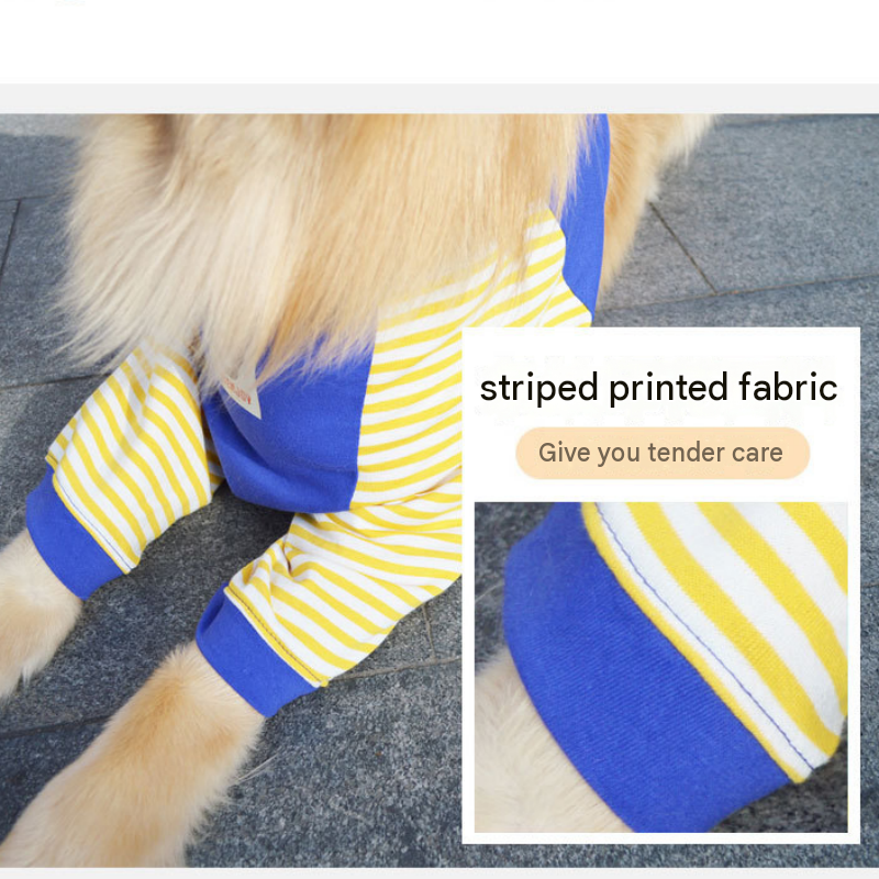 Blue 3XL Size Dog Protective Care Set - Polyester Elbow Sleeve, Adjustable Taffeta Dog Boots with Non-Slip Sole, Breathable Joint Support Clothing and Paw Protection