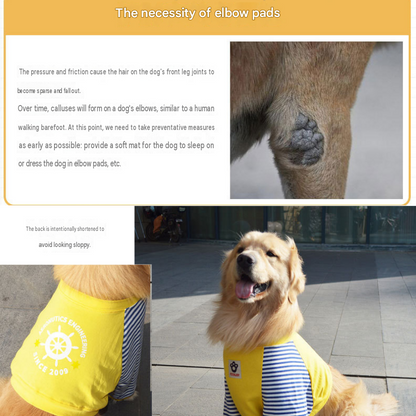Blue 4XL Size Dog Protective Care Set - Polyester Elbow Sleeve, Adjustable Taffeta Dog Boots with Non-Slip Sole, Breathable Joint Support Clothing and Paw Protection
