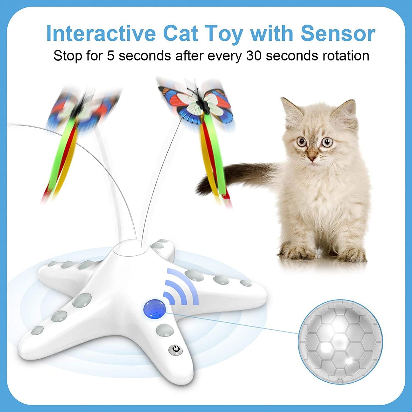 Starfish Butterfly Cat Teaser Toys