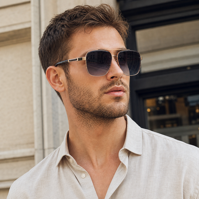 Men Metal Sunglasses - Everyday Use, Practical Product Listing